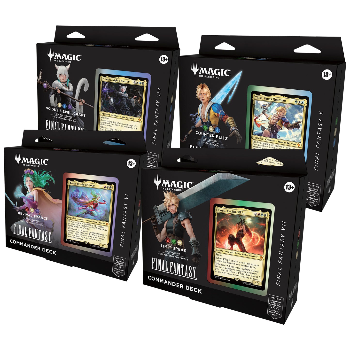 MTG - Final Fantasy Commander Deck Display (4 Decks) - DE