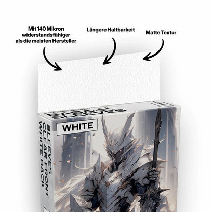 Baba Sleeves - Matte Weiße / White Hüllen Japan Size (60 Sleeves)
