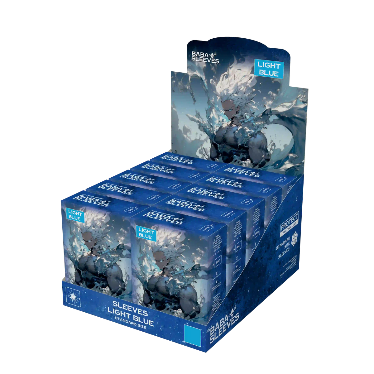 Baba Sleeves - Matte Hellblaue / Light Blue Hüllen Standard Size (100 Sleeves)