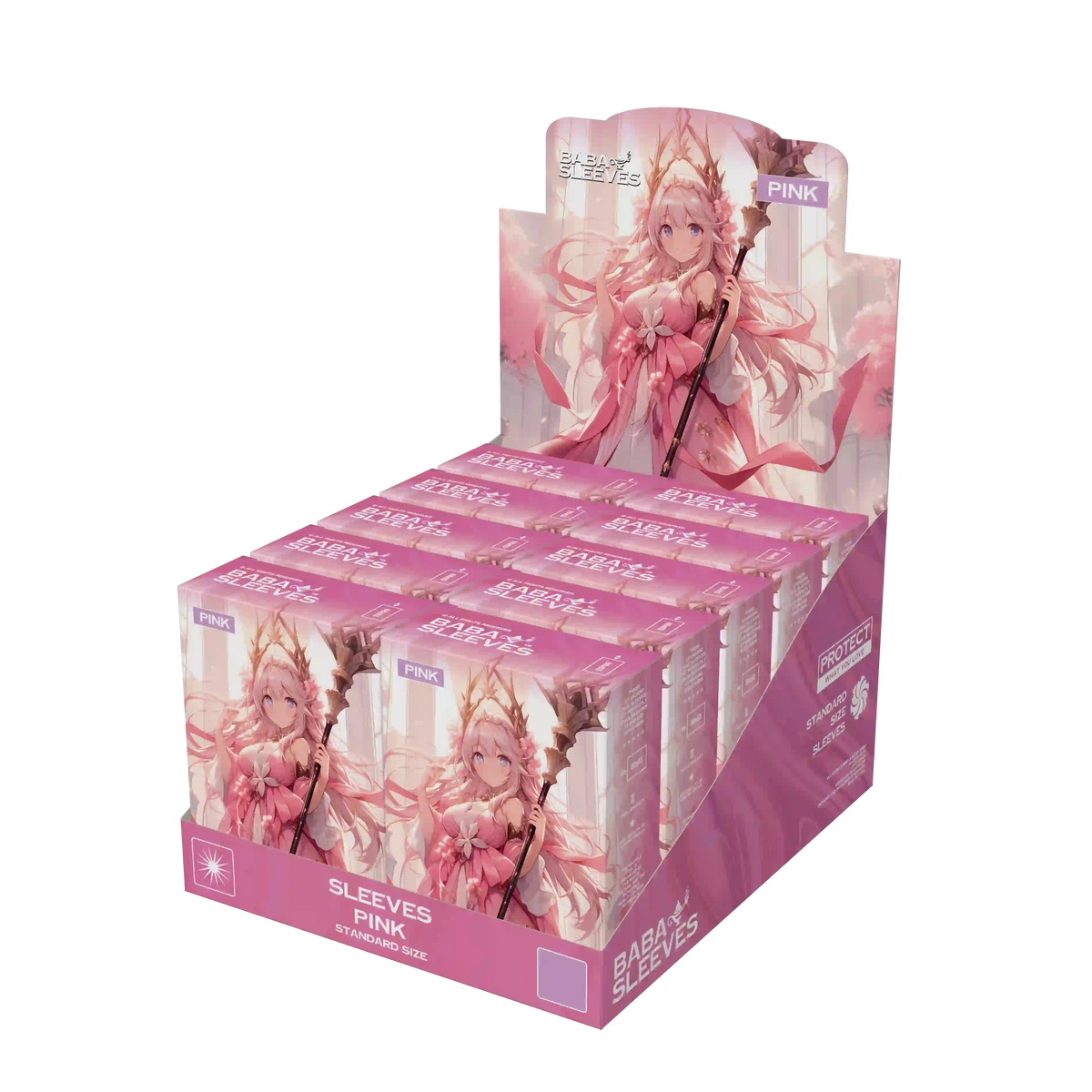 Baba Sleeves - Matte Pinke / Pink Hüllen Standard Size (70 Sleeves)