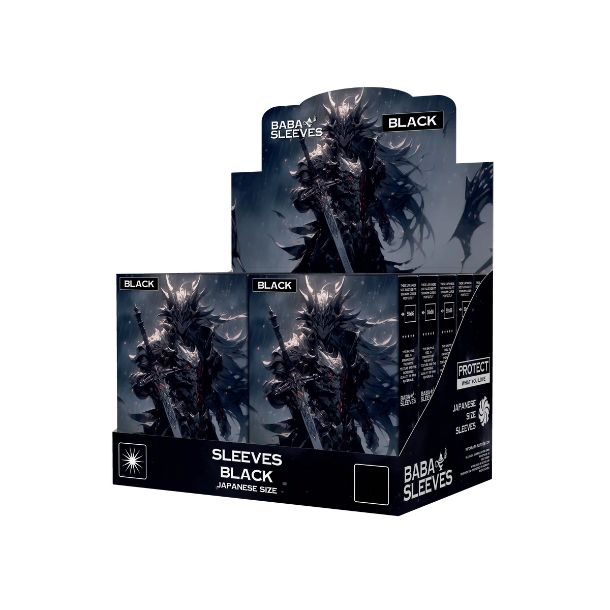 Baba Sleeves - Matte Schwarze / Black Hüllen Japan Size (60 Sleeves)