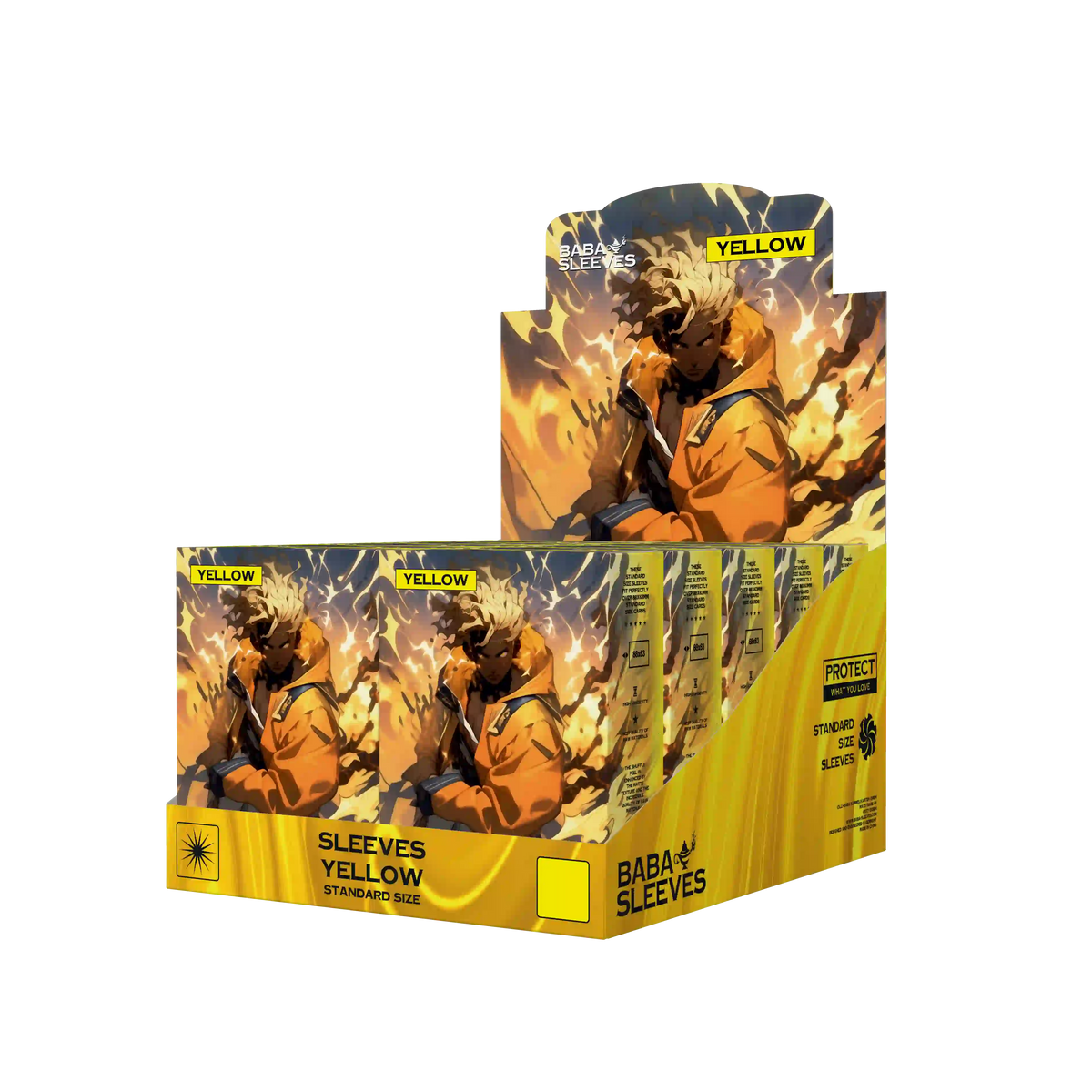 Baba Sleeves - Matte Gelbe / Yellow Hüllen Standard Size (100 Sleeves)
