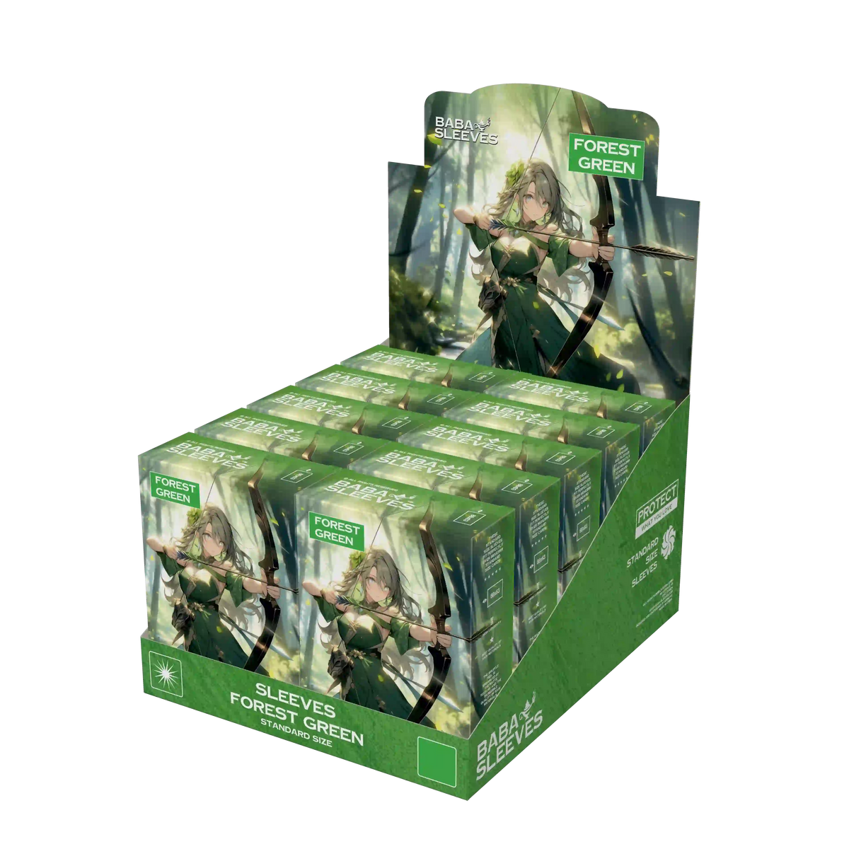 Baba Sleeves - Matte Grüne / Green Hüllen Standard Size (70 Sleeves)