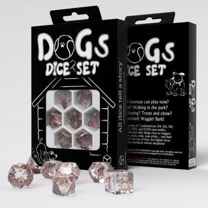 Q Workshop - DOGS: Bubbles 7pc RPG Dice Set