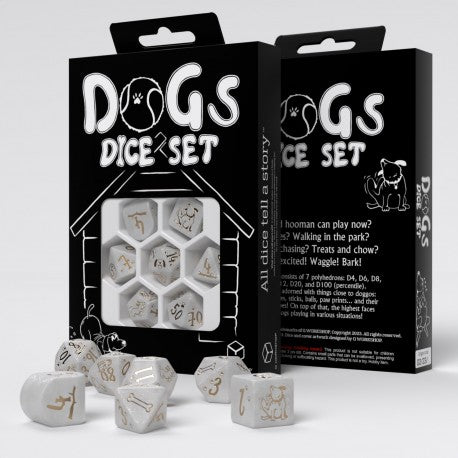 Q Workshop - DOGS: Charlie 7pc RPG Dice Set