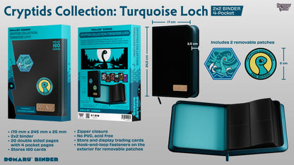 Gatherers' Tavern - DOMARU 4-Pocket BINDER: Cryptids Collection: Turquoise Loch