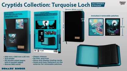 Gatherers' Tavern - DOMARU 9-Pocket BINDER: Cryptids Collection: Turquoise Loch