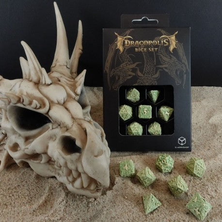Q Workshop - Dracopolis: The Andean Longneck 7pc RPG Dice Set