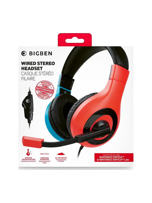 BIGBEN - Nintendo Switch - Gaming Headset V1 - rot/blau