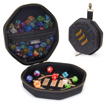 ENHANCE - Tabletop Dice Tray and Dice Case: Black