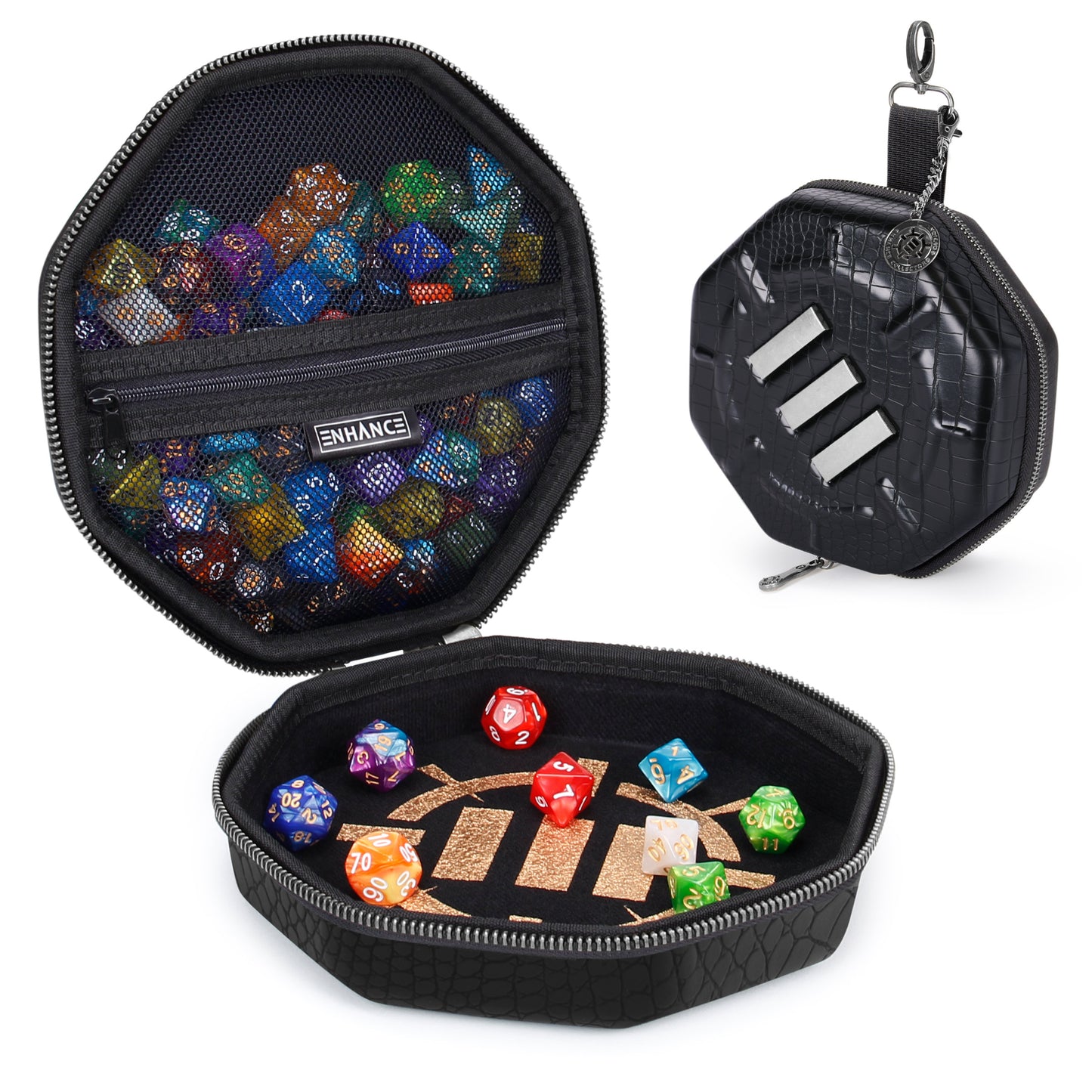ENHANCE - Tabletop Dice Tray and Dice Case - Collector's Edition: Dragon Black