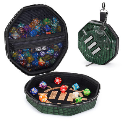 ENHANCE - Tabletop Dice Tray and Dice Case - Collector's Edition: Dragon Green