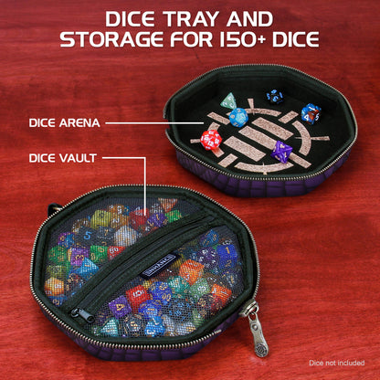 ENHANCE - Tabletop Dice Tray and Dice Case - Collector's Edition: Dragon Purple