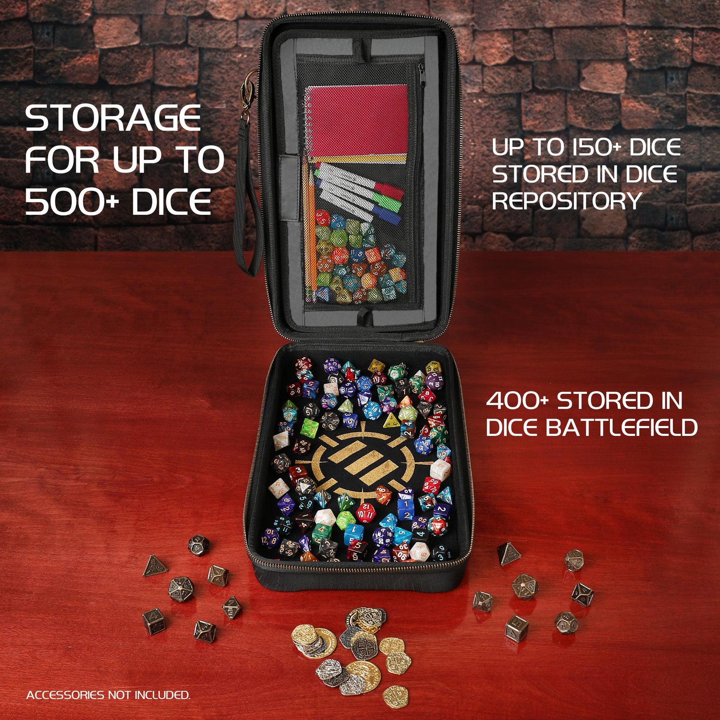 ENHANCE - Tabletop Series Community Dice Case: Black
