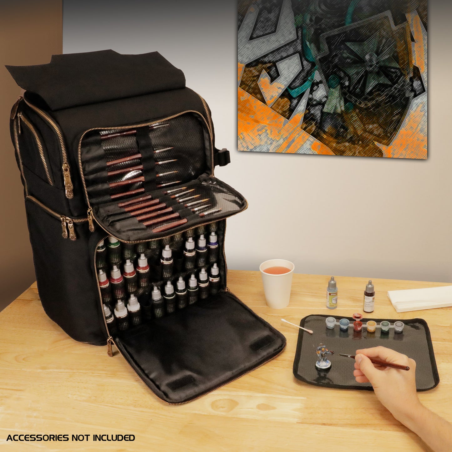ENHANCE - Miniature Painting Storage Backpack: Black