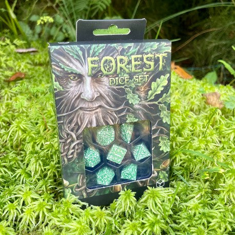 Q Workshop - Forest: Tundra 7pc RPG Dice Set