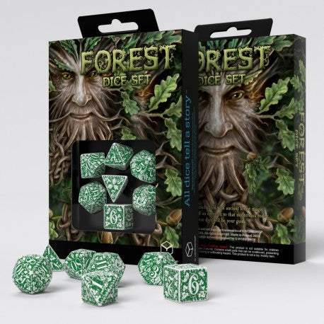 Q Workshop - Forest: Tundra 7pc RPG Dice Set