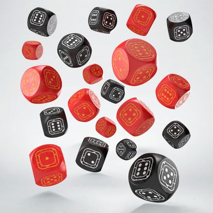 Q Workshop - Fortress: Black&Red Compact D6 Dice Set (20 pieces)