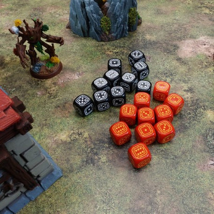 Q Workshop - Fortress: Black&Red Compact D6 Dice Set (20 pieces)