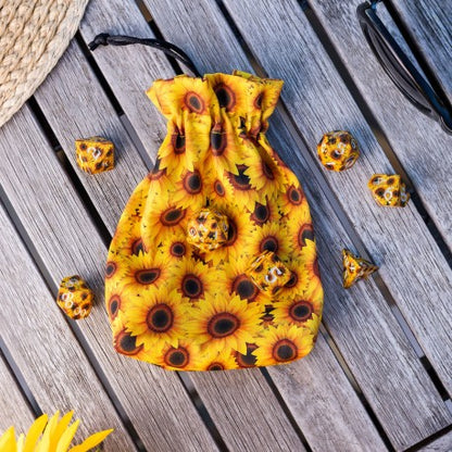 Q Workshop - Full Art Dice™: Sunflower Dice Pouch