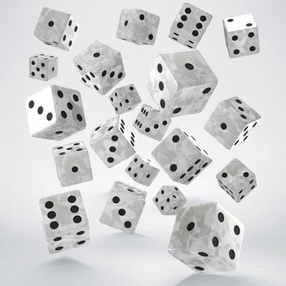 Q Workshop - Full Pack: Pearl&Black D6 Dice Set (20 pieces)