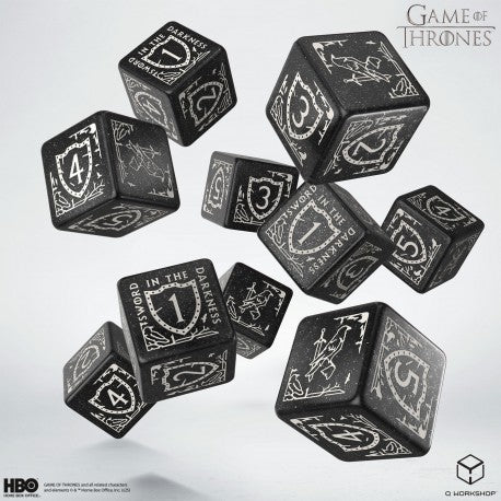 Q Workshop - Game of Thrones: Night's Watch D6 Dice Set (10 pieces)