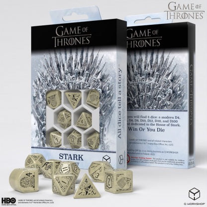 Q Workshop - Game of Thrones: Stark 7pc RPG Dice Set