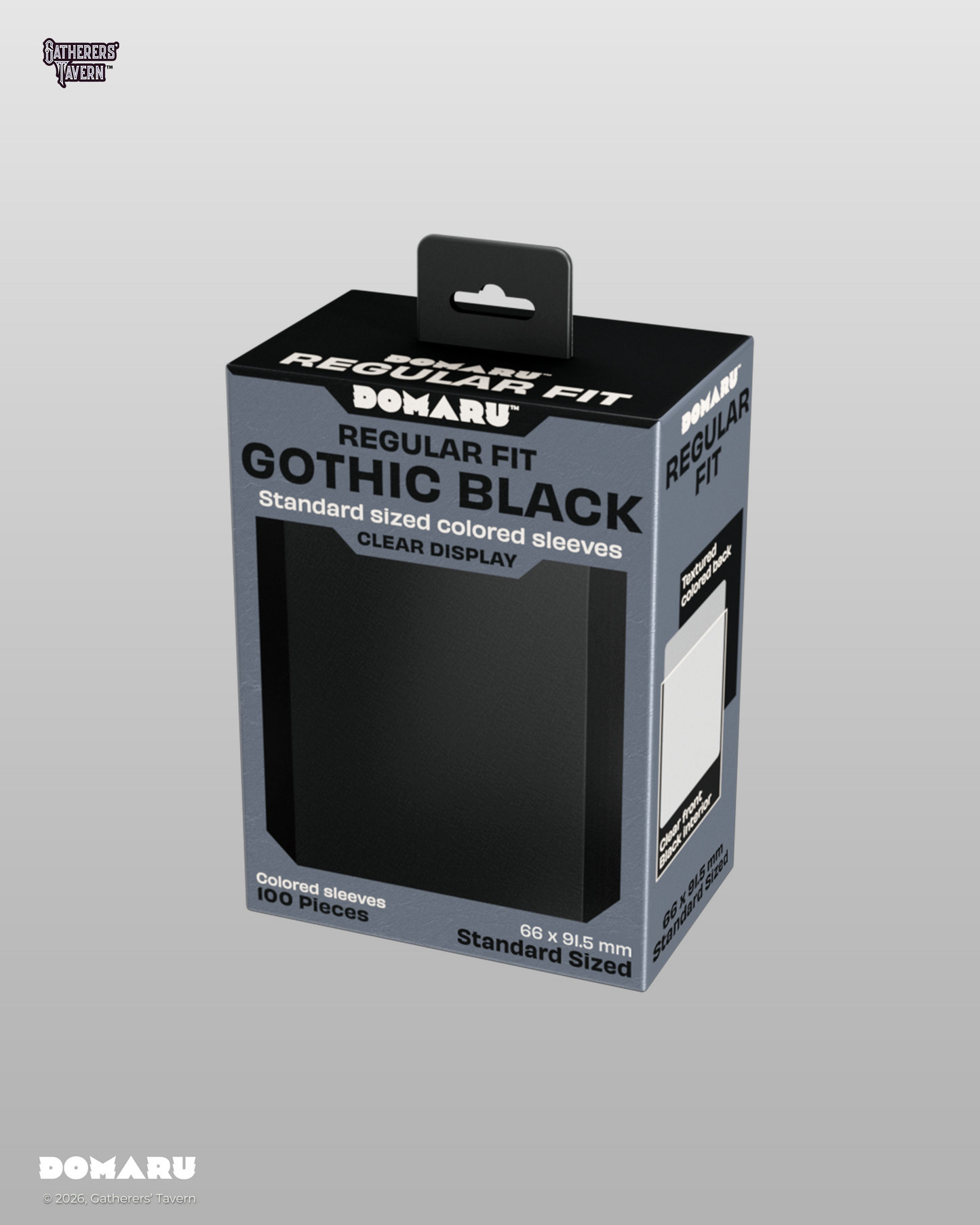 Gatherers' Tavern - DOMARU Regular Fit Standard Sleeves: Gothic Black (100 Sleeves)
