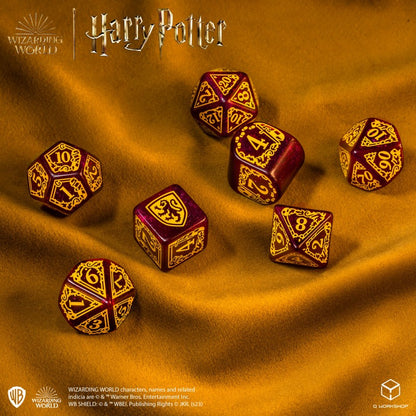 Q Workshop - Harry Potter: Gryffindor 7pc RPG Modern Dice Set - Red