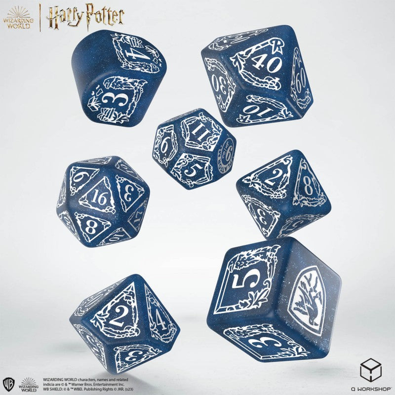 Q Workshop - Harry Potter: Ravenclaw 7pc RPG Modern Dice Set - Blue