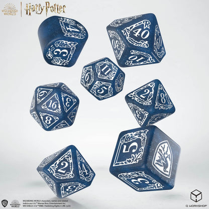 Q Workshop - Harry Potter: Ravenclaw 7pc RPG Modern Dice Set - Blue