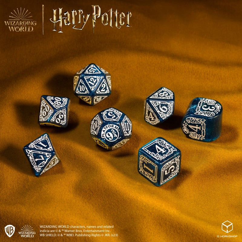 Q Workshop - Harry Potter: Ravenclaw 7pc RPG Modern Dice Set - Blue