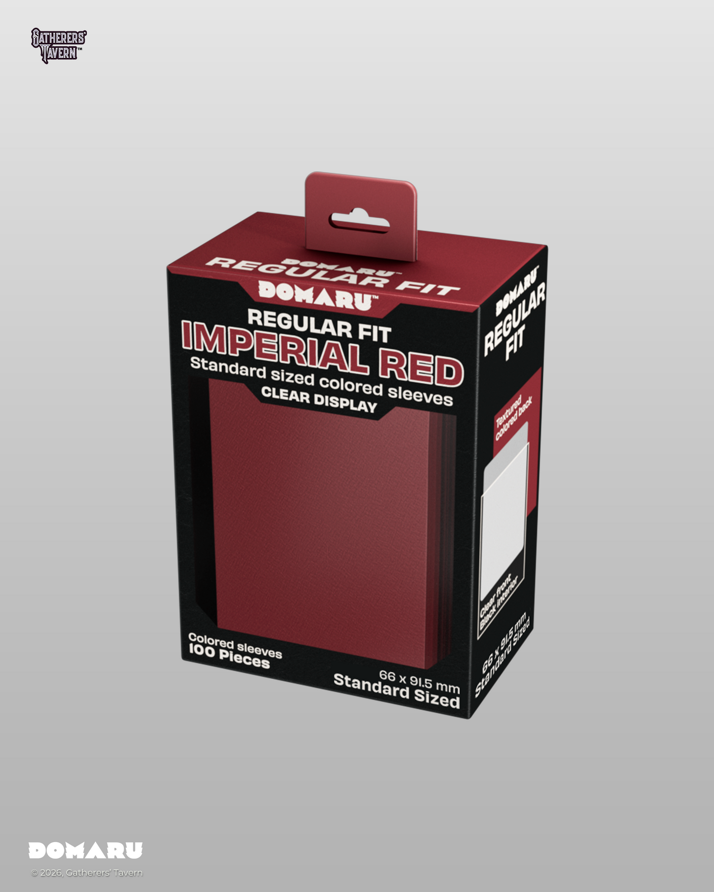 Gatherers' Tavern - DOMARU Regular Fit Standard Sleeves: Imperial Red (100 Sleeves)