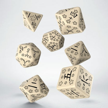 Q Workshop - Japanese Dice: Last Words Stone 7pc RPG Dice Set