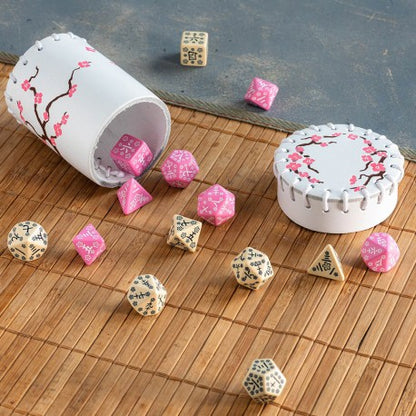 Q Workshop - Japanese Dice: Last Words Stone 7pc RPG Dice Set