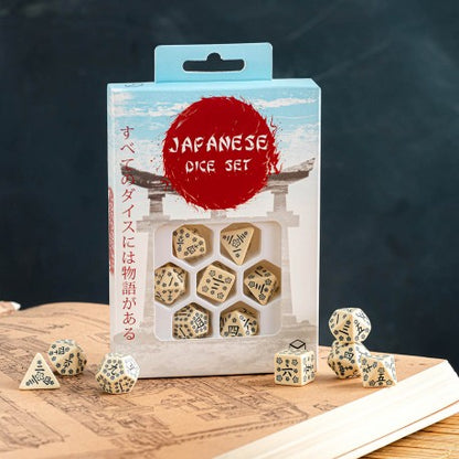 Q Workshop - Japanese Dice: Last Words Stone 7pc RPG Dice Set