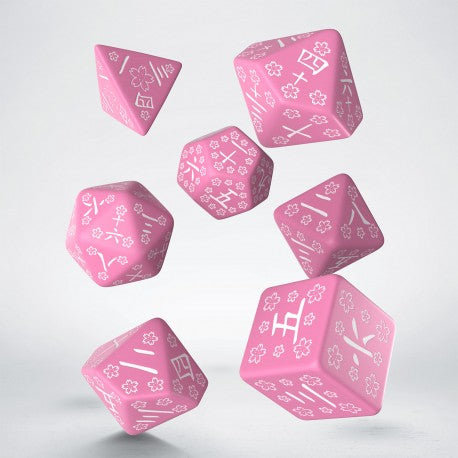 Q Workshop - Japanese Dice: Sweet Spring Memory 7pc RPG Dice Set