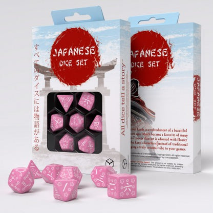 Q Workshop - Japanese Dice: Sweet Spring Memory 7pc RPG Dice Set