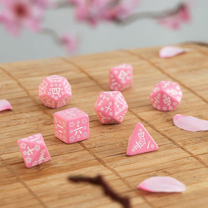 Q Workshop - Japanese Dice: Sweet Spring Memory 7pc RPG Dice Set