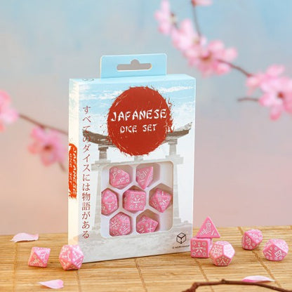 Q Workshop - Japanese Dice: Sweet Spring Memory 7pc RPG Dice Set