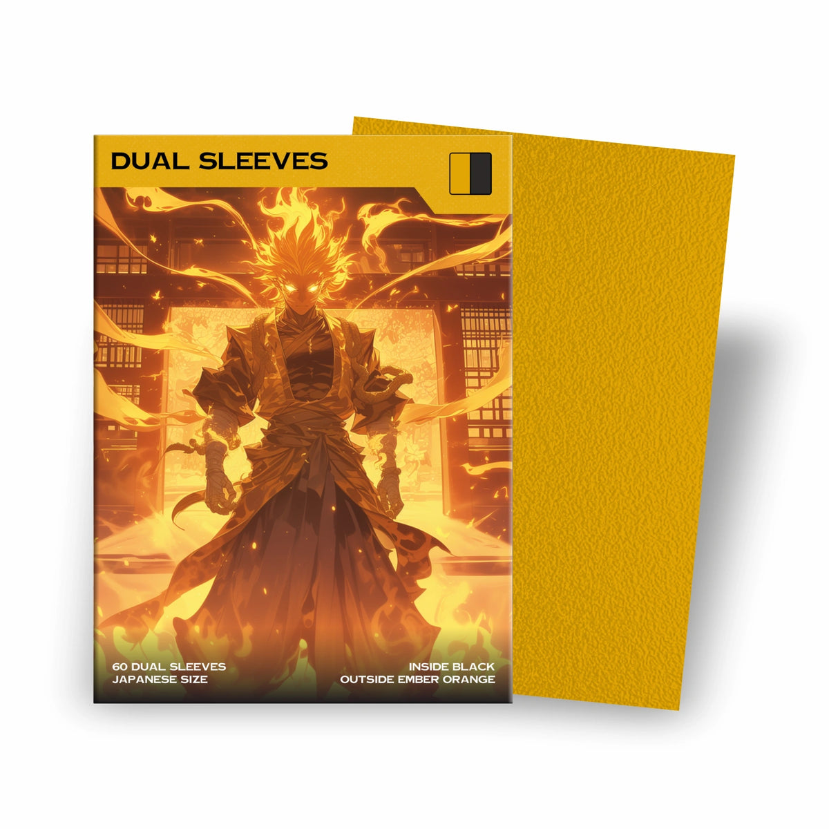 Baba Sleeves - Matte Dual Orange / Ember Orange Hüllen Japan Size (60 Sleeves)
