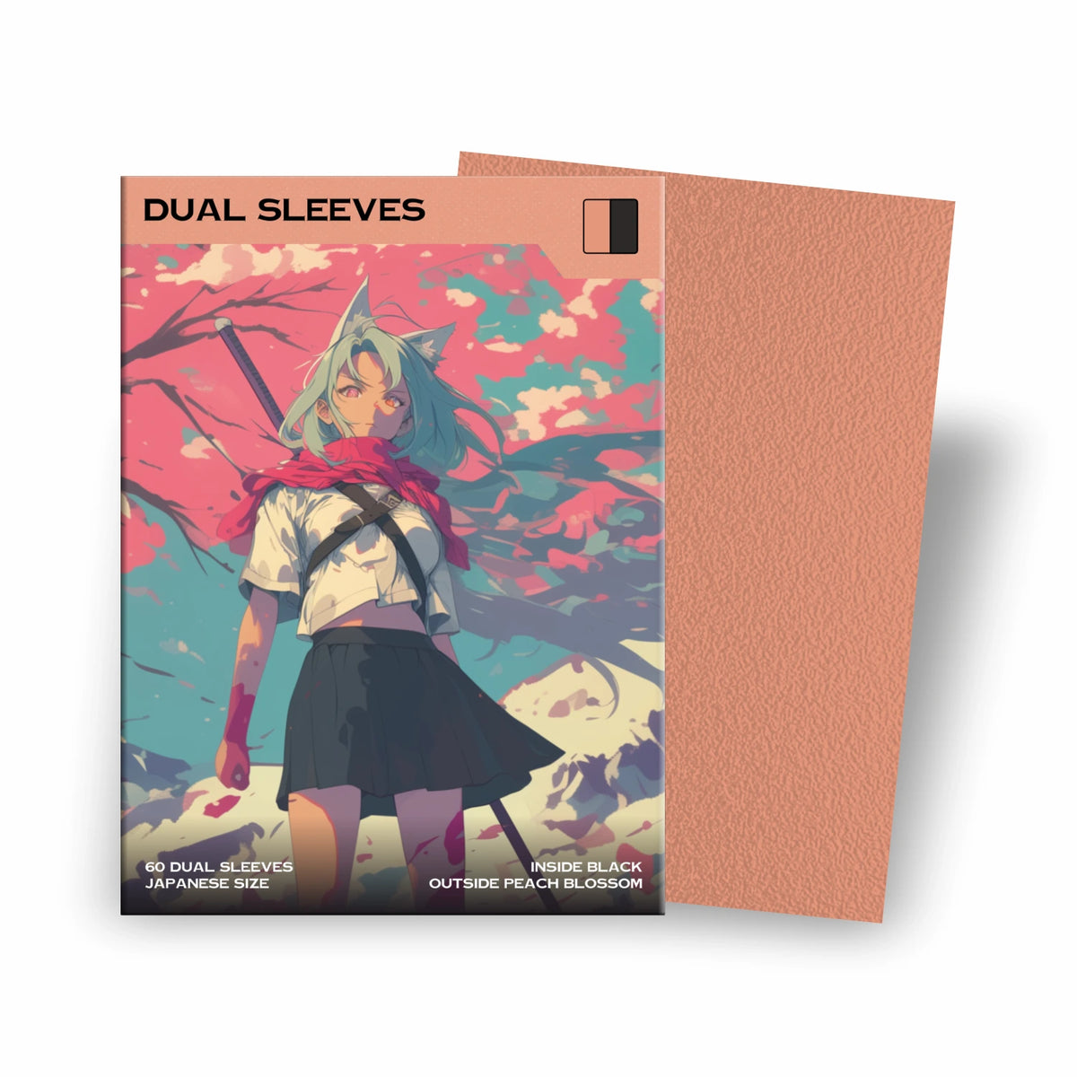 Baba Sleeves - Matte Dual Pink / Peach Pink Hüllen Japan Size (60 Sleeves)