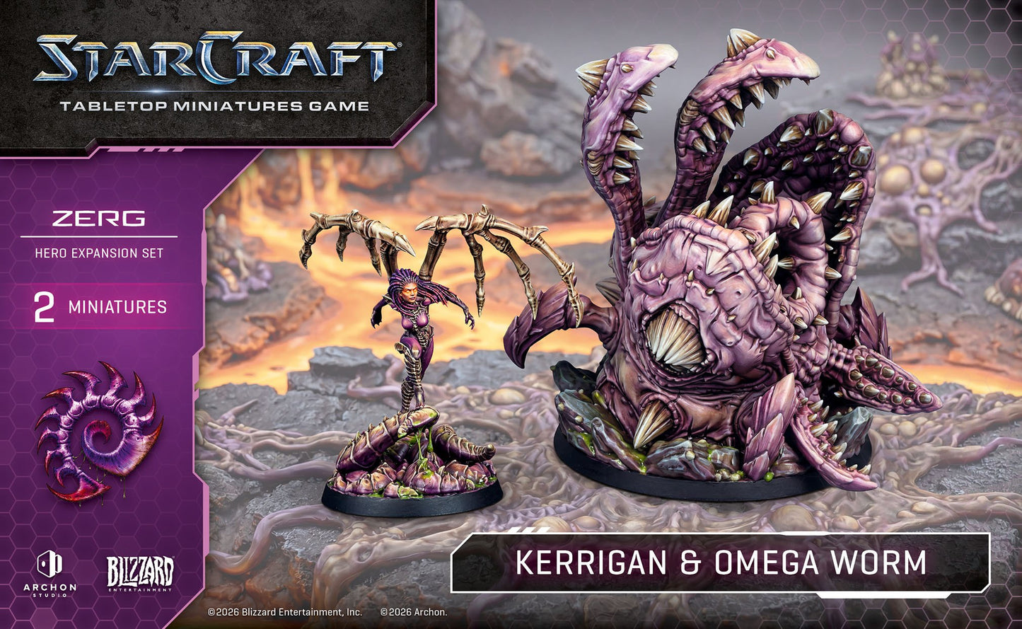 Archon Studio - Starcraft TMG: Zerg Hero Expansion Set: Kerrigan & Omega Worm