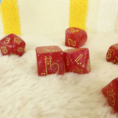 Q Workshop - Llama: Puffy 7pc RPG Dice Set