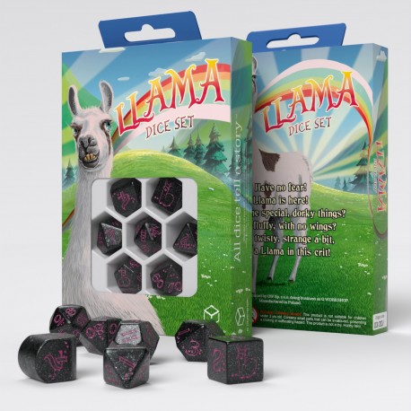 Q Workshop - Llama: Spitty 7pc RPG Dice Set