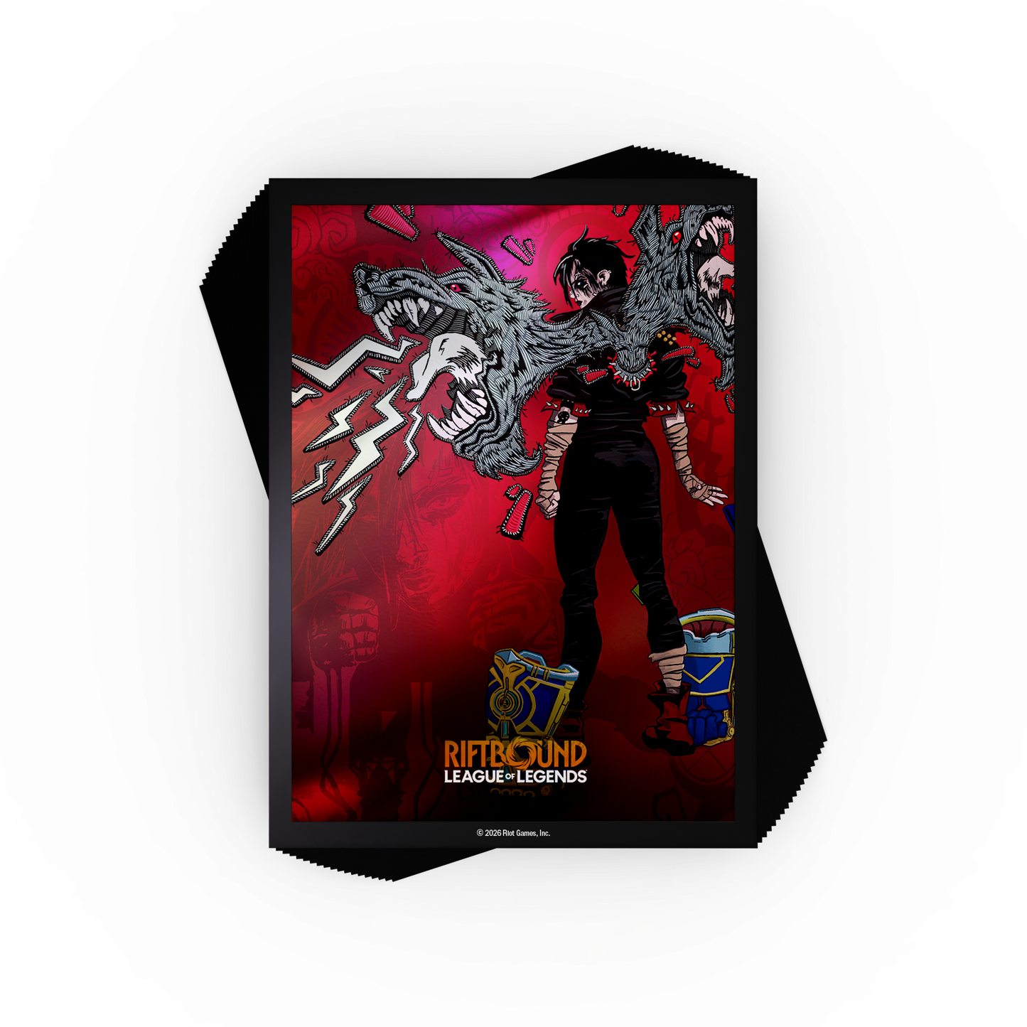 Riftbound: League of Legends TCG - Unleashed Art Sleeves: Vi, Piltover Enforcer (100 Sleeves)