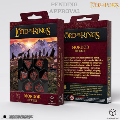 Q Workshop - The Lord of the Rings: 7pc RPG Dice Set: Mordor