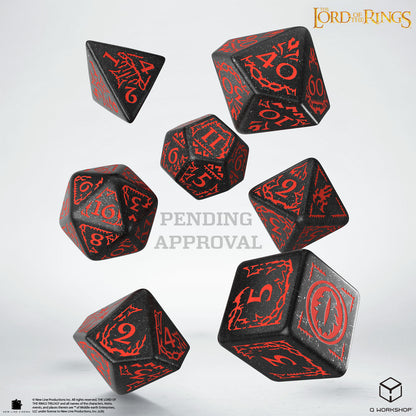 Q Workshop - The Lord of the Rings: 7pc RPG Dice Set: Mordor