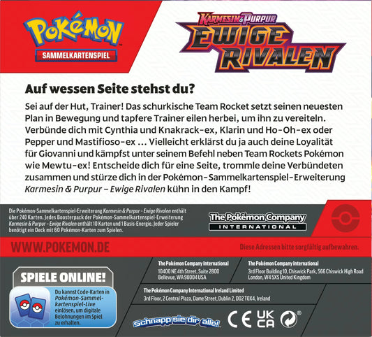 Pokémon (PKM) - Karmesin & Purpur 10 - Ewige Rivalen (KP10) - Booster Display (36 Booster) - DE