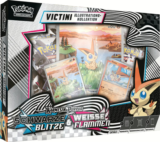 Pokémon (PKM) - Karmesin & Purpur 10.5 - Schwarze Blitze & Weiße Flammen - Victini Illustrations-Kollektion - DE